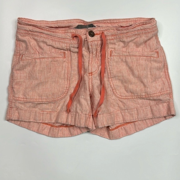 The North Face Pink Striped Drawstring Shorts Size 4 - Picture 1 of 8